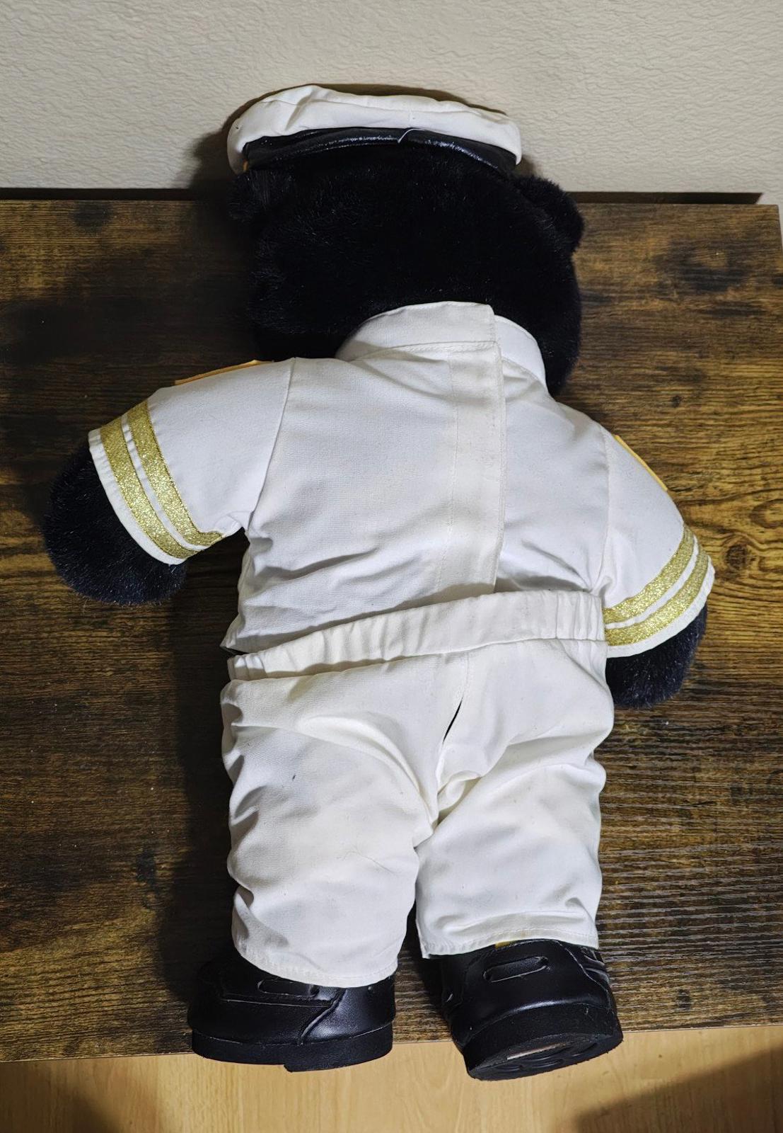 Dimples The Black Bear Build-A-Bear In U.S. Navy Officer's Uniform 19" Plush