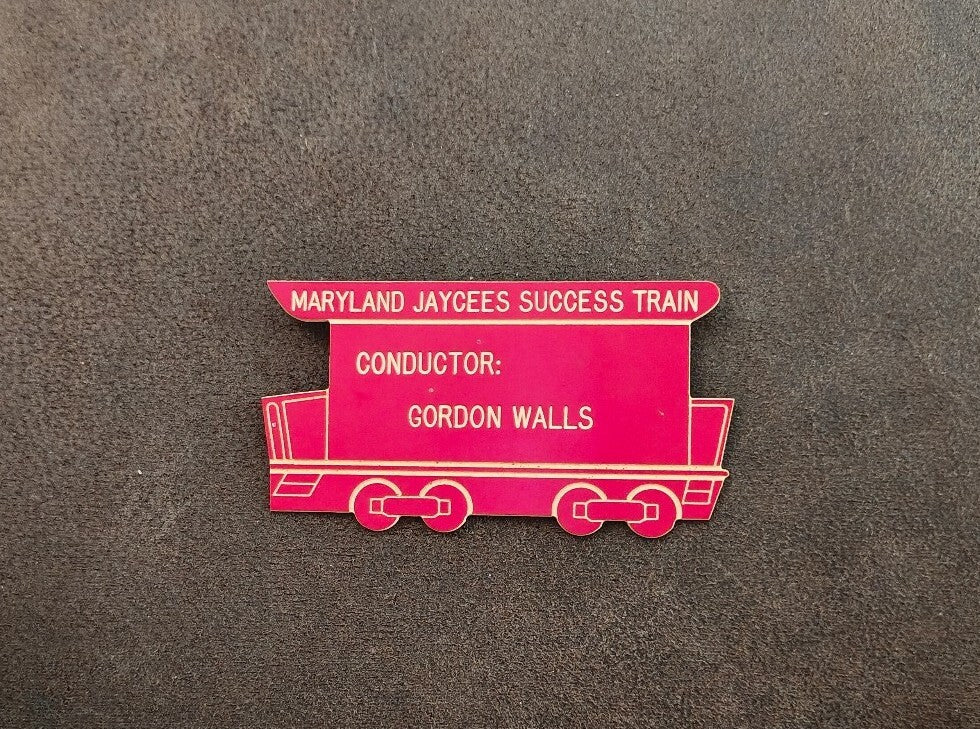 1970s/80s Maryland Jaycees Large Red Plastic Pin