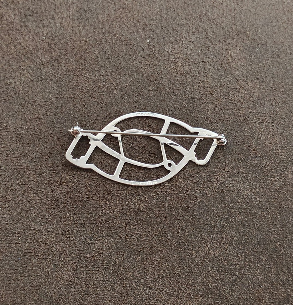 1930s Stamped Coro Duette Silver Tone Coro Duette Brooch Frame