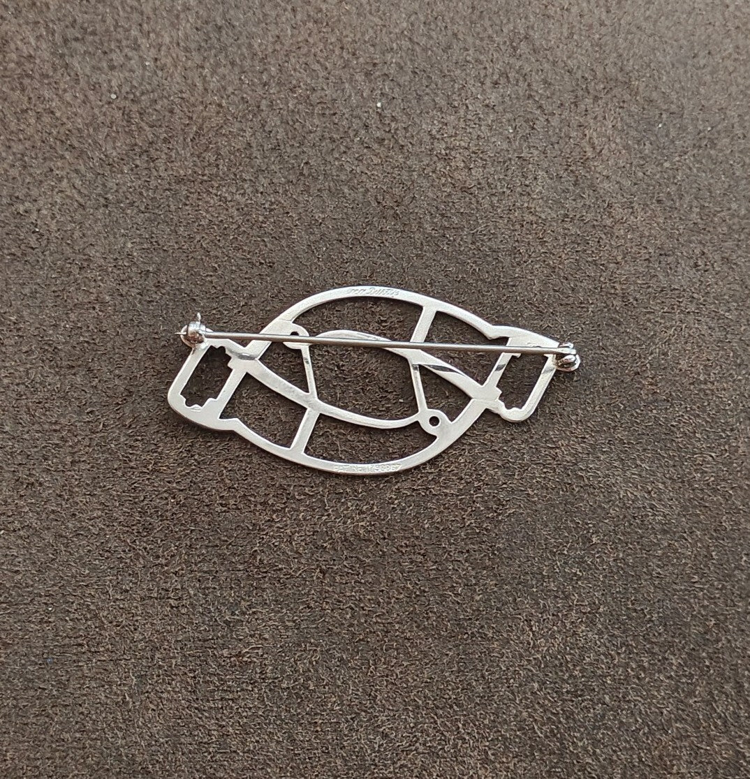 1930s Stamped Coro Duette Silver Tone Coro Duette Brooch Frame