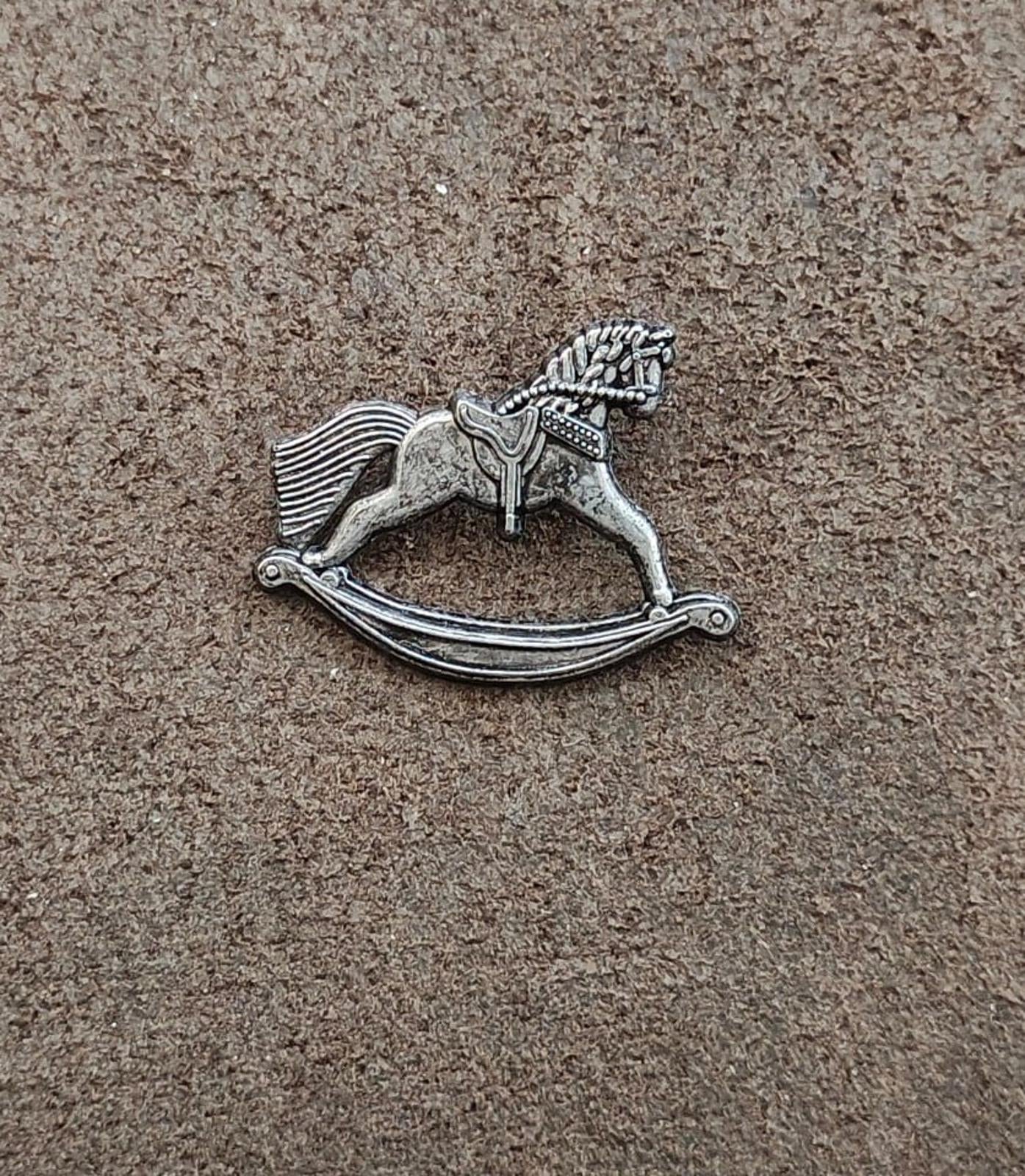 1998  Hallmark Pewter Rocking Horse Pin