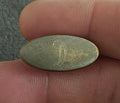 1950s Swank Monogram Initial Fancy D Gold Tone Etched Oval Tie Clip