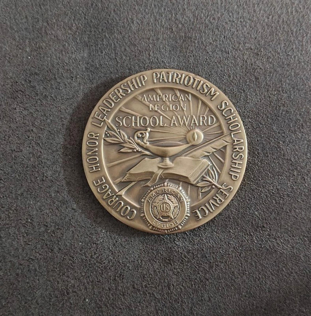 1970s The American Legion School Award Large Bronze Medallion