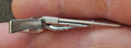 1950s Signed Swank Silver Tone Mother of Pearl Rifle/Shotgun Tie Bar Clip