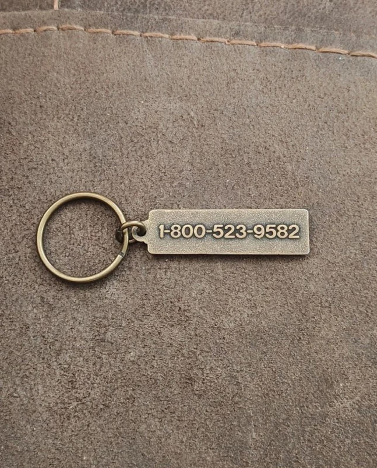 1980s Vintage Lady Luck Casino Hotel Downtown Las Vegas Brass Keychain