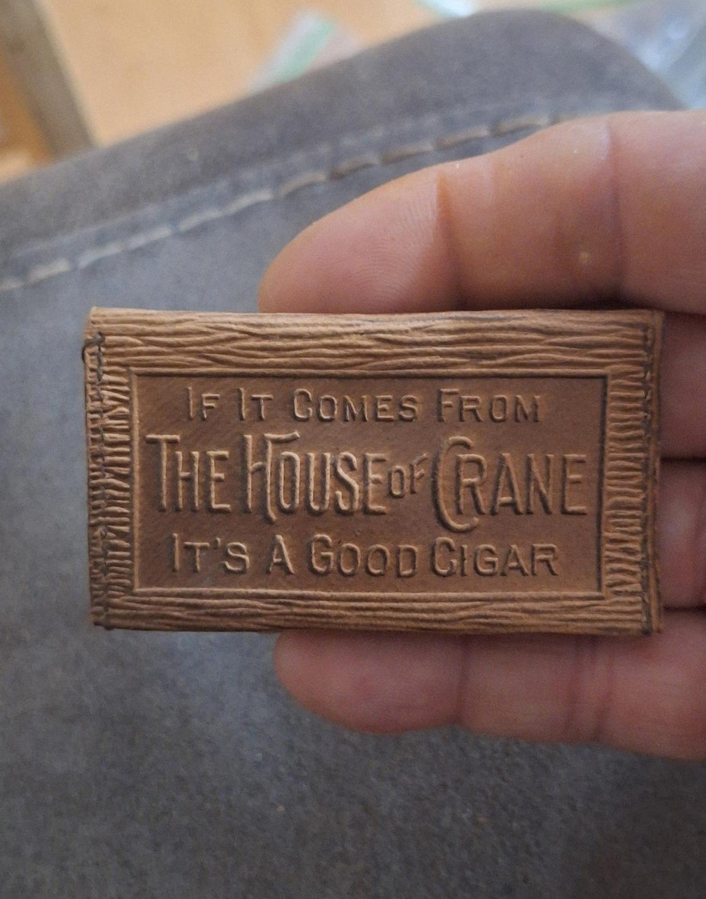 Cool Vintage Rare & HTF Early 1900s Leather House of Crane Cigar Leather Purse.