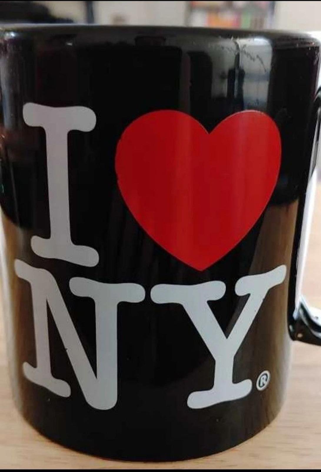 I Love NY Black Red & White Double-Sided Mug