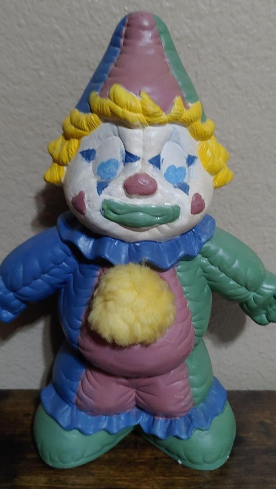 Vintage 12" Hand Painted Porcelain Or Ceramic Clown