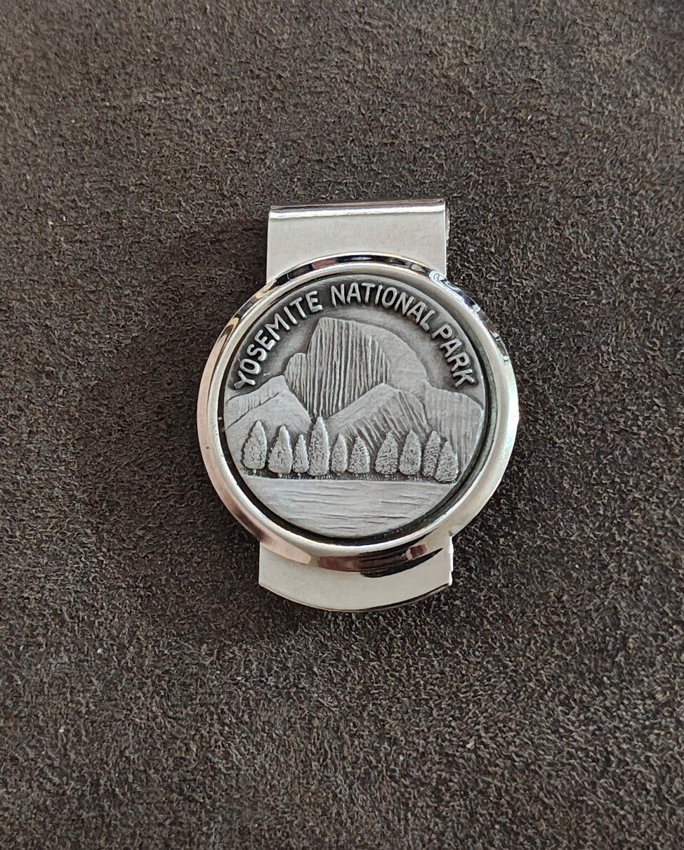Yosemite National Park Souvenir Pewter & Silver Tone Money Clip
