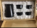 Elegant Black Japanese Honoka Ceramic 5 Piece Sake Set New