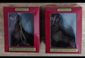 Set of 2 chocolate brown dachshund Christmas ornaments in red display boxes