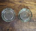 1970s Set of Two Princess Cruises clear Glass Ashtrays