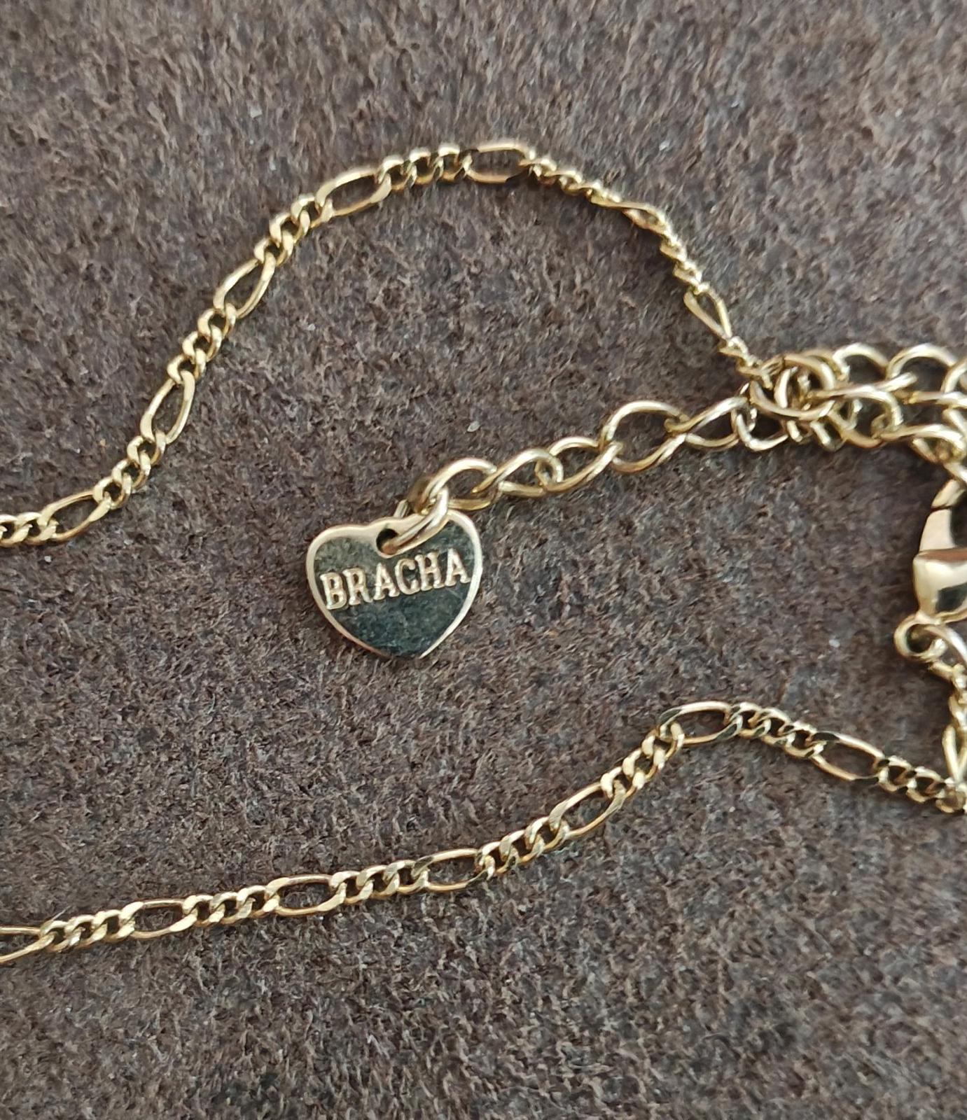 Heart Monogram Initial D Gold Tone Pendant Necklace