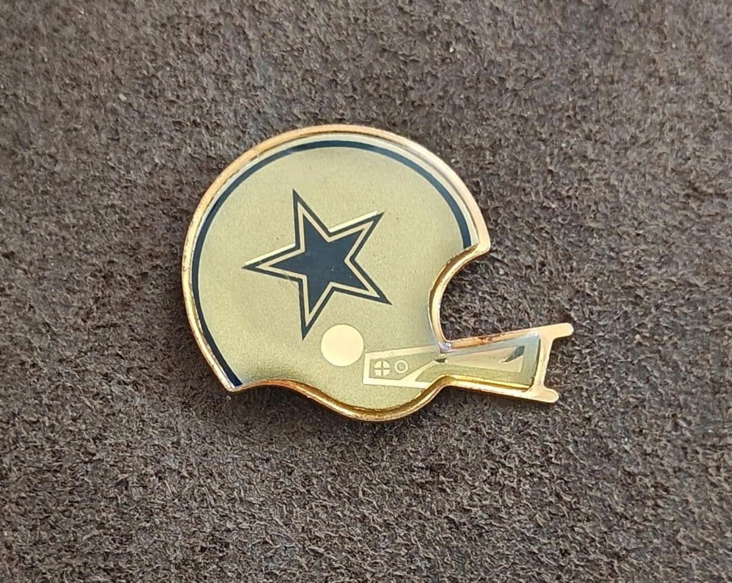 1980's Dallas Cowboys Helmet Gold Tone Enamel Pin