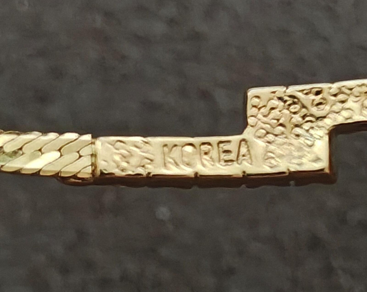 1970 Gold Tone Crossover Bypass Bar Bracelet With Crystal Rhinestone Accents