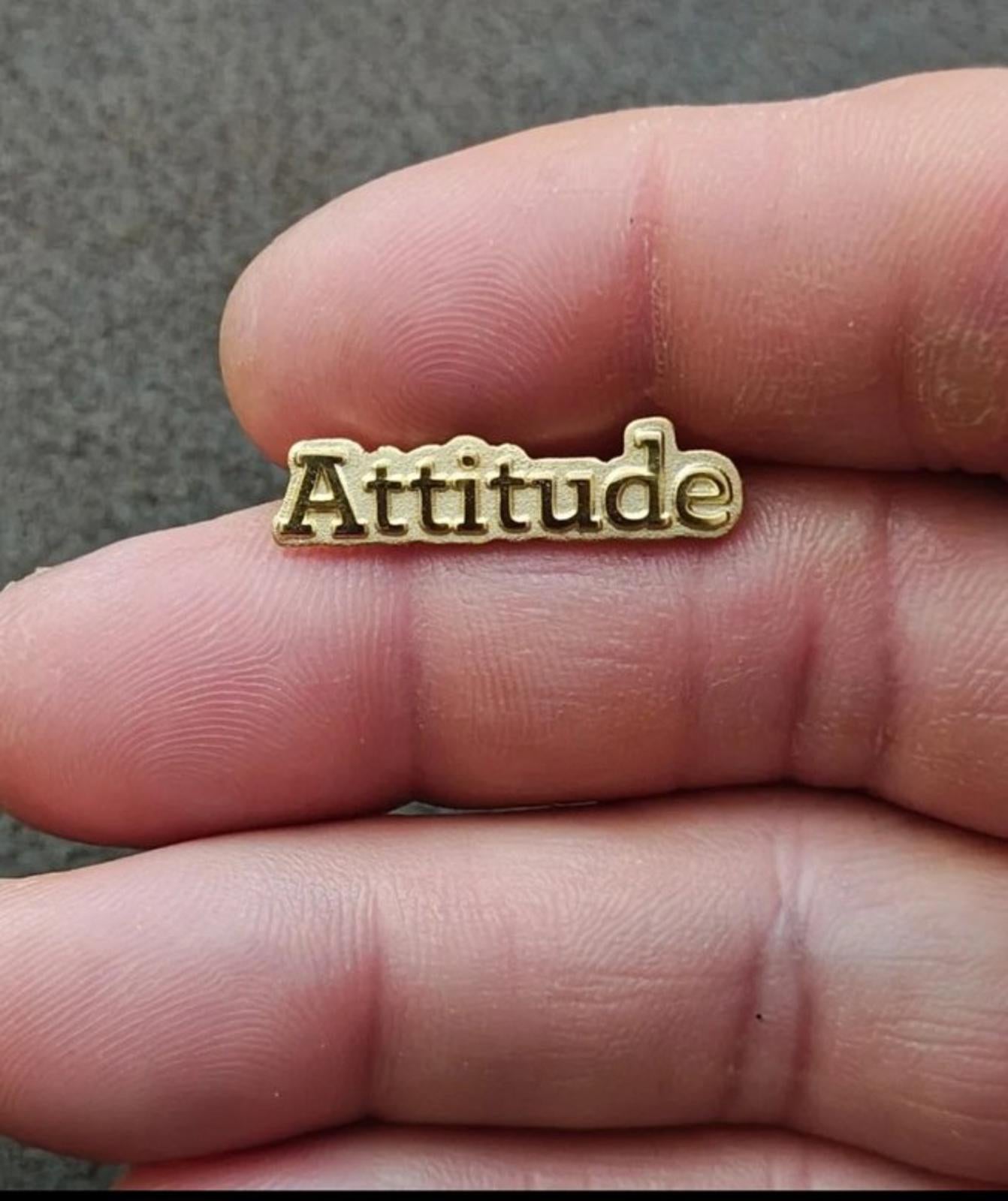 Gold Tone "Attitude" Pin