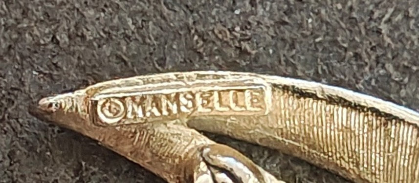 1960/70s Mamselle Gold Tone Monogram Initial J Brooch Pin