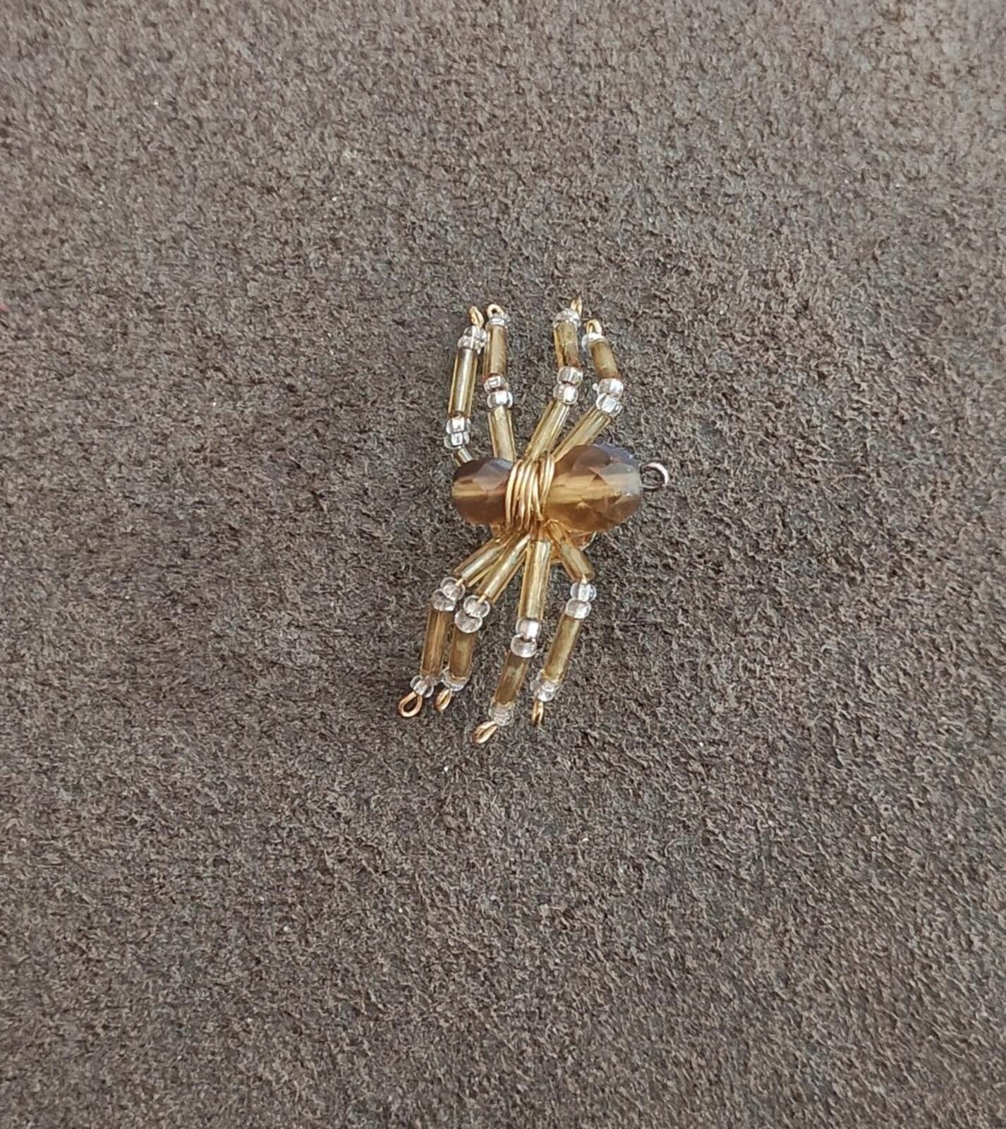 Hand Crafted Beaded Spider Pin & Pendant