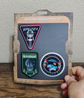 Resistance mission patch set in package with triangle, square, and round embroidered patches