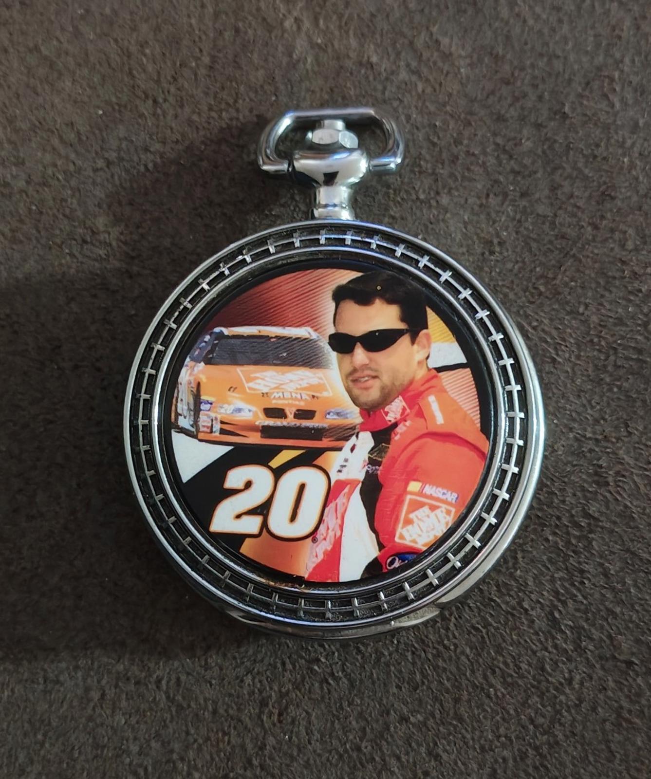 2000 Franklin Mint Tony Stewart #20 Home Depot NASCAR Pocket Watch