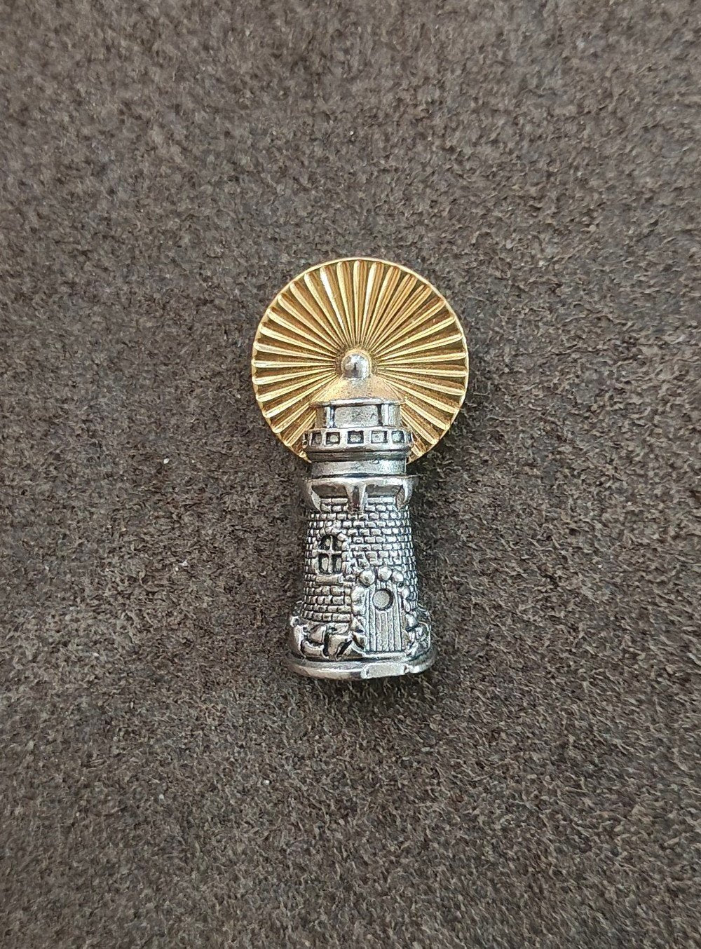 1990s Avon Lighthouse Two Tone Pin
