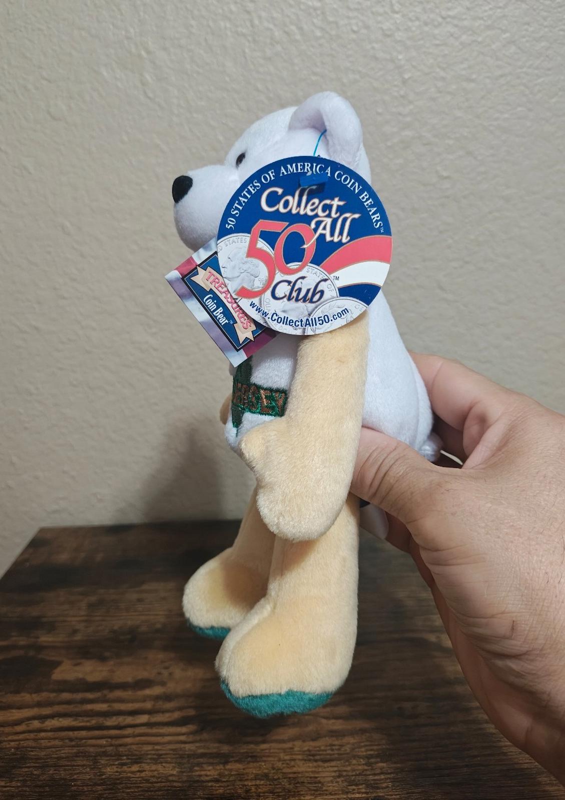 2001 Limited Treasures New Jersey State Quarter Bear Collectible Plush