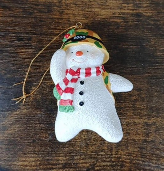 2000 American Greetings Operation Santa Army Snowman Ornament
