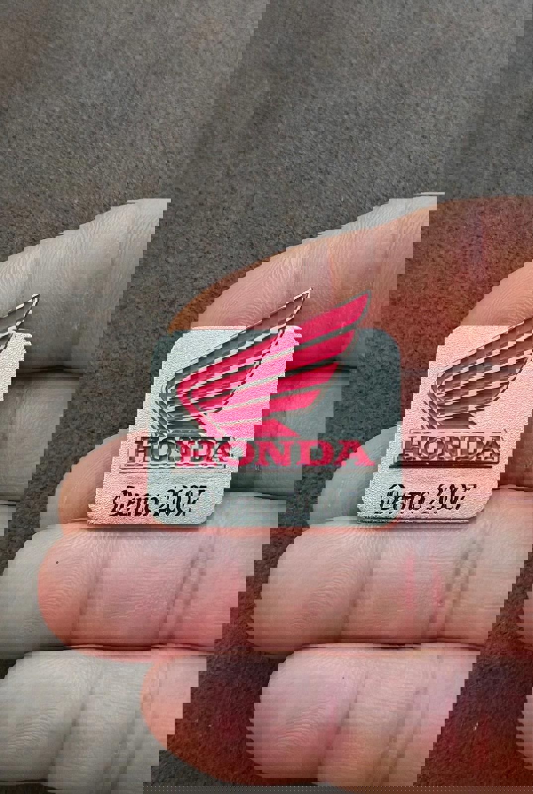 2007 Honda Demo Silver Tone Collectible Red Enamel Pin