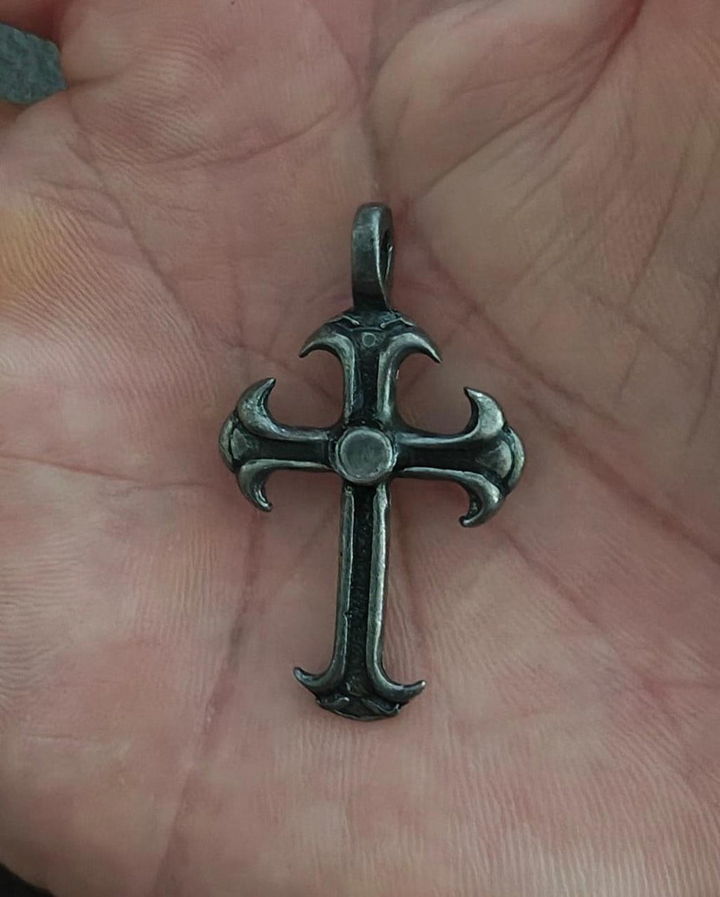 1980s Gothic Style Pewter Pendant