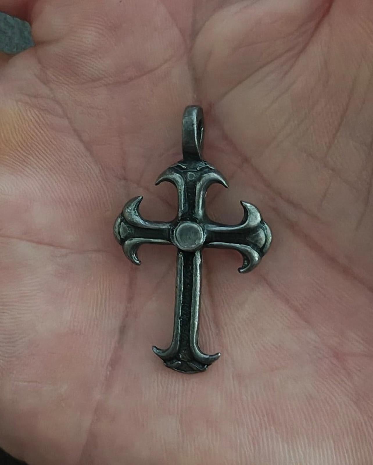 1980s Gothic Style Pewter Pendant