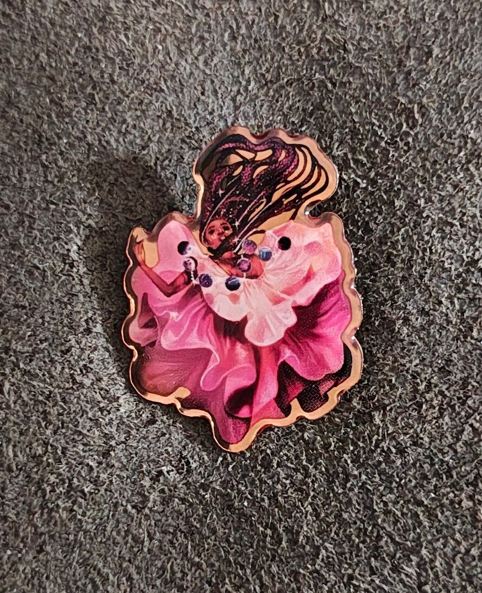 A Phoenix First Shall Burn, I Will Bring My Fire With Me Rose Gold Tone Pin