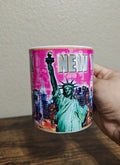 New York Themed Pink Ceramic Mug