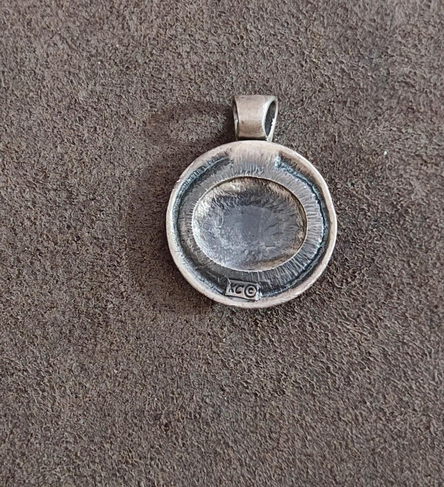 1980s Signed KC Southwest Design With Purple Stones Pendant