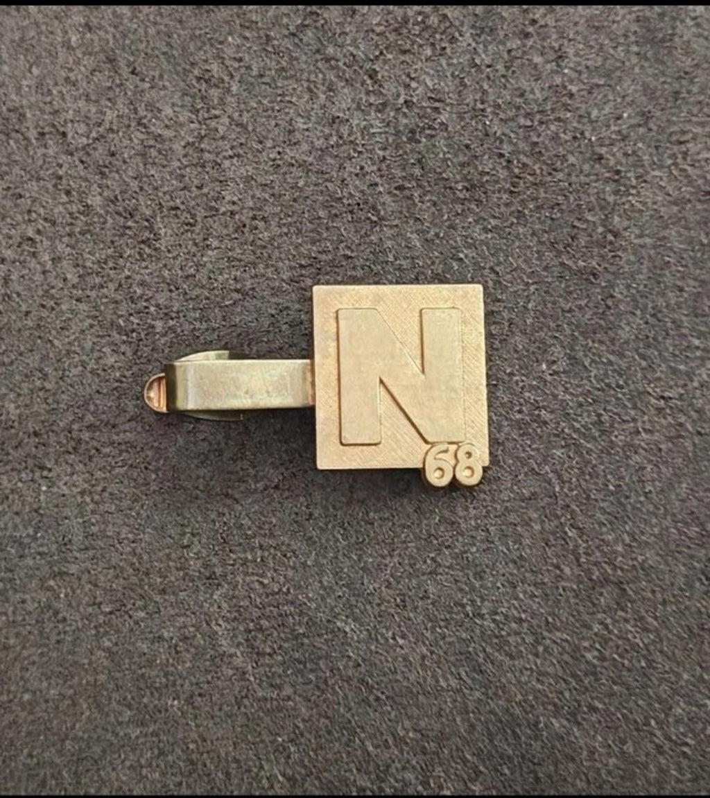 1968 Heavy Brass Nixon Presidential Campaign Tie Clip
