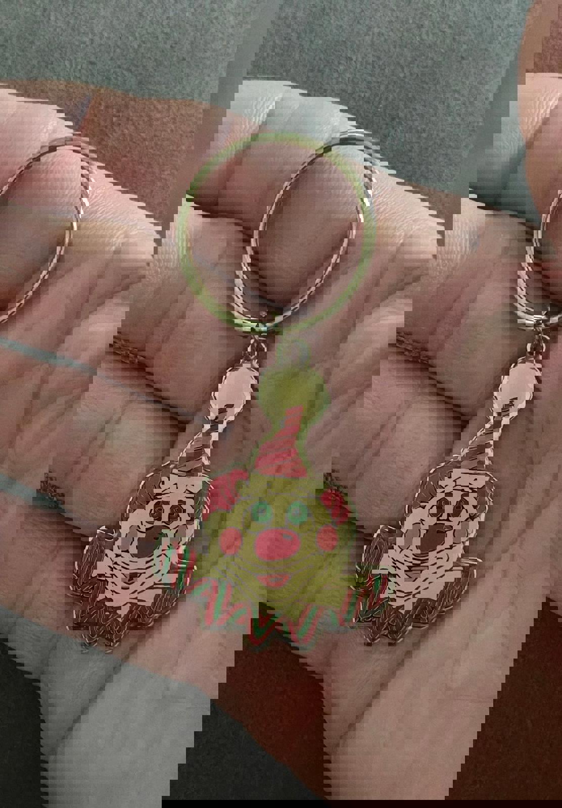 1980s Vintage Circus Circus Hotel Casino Las Vegas Gold Tone Clown Keychain