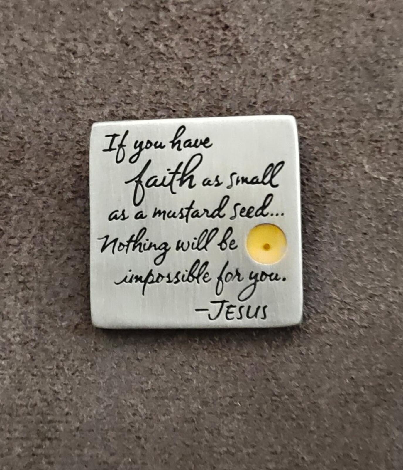 Religious Inspirational Pewter Pin