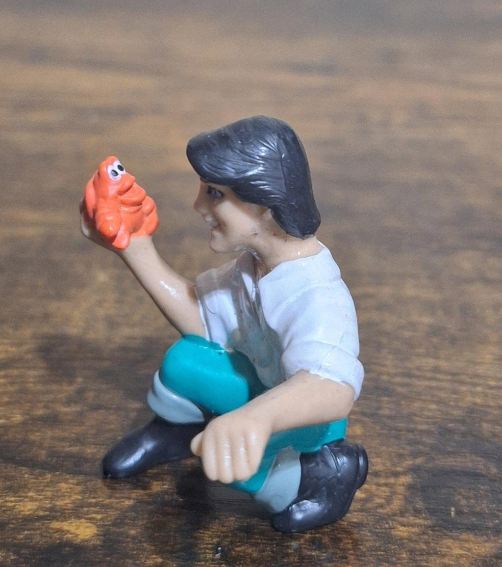 1989 Disney The Little Mermaid Prince Eric Holding Sebastian PVC