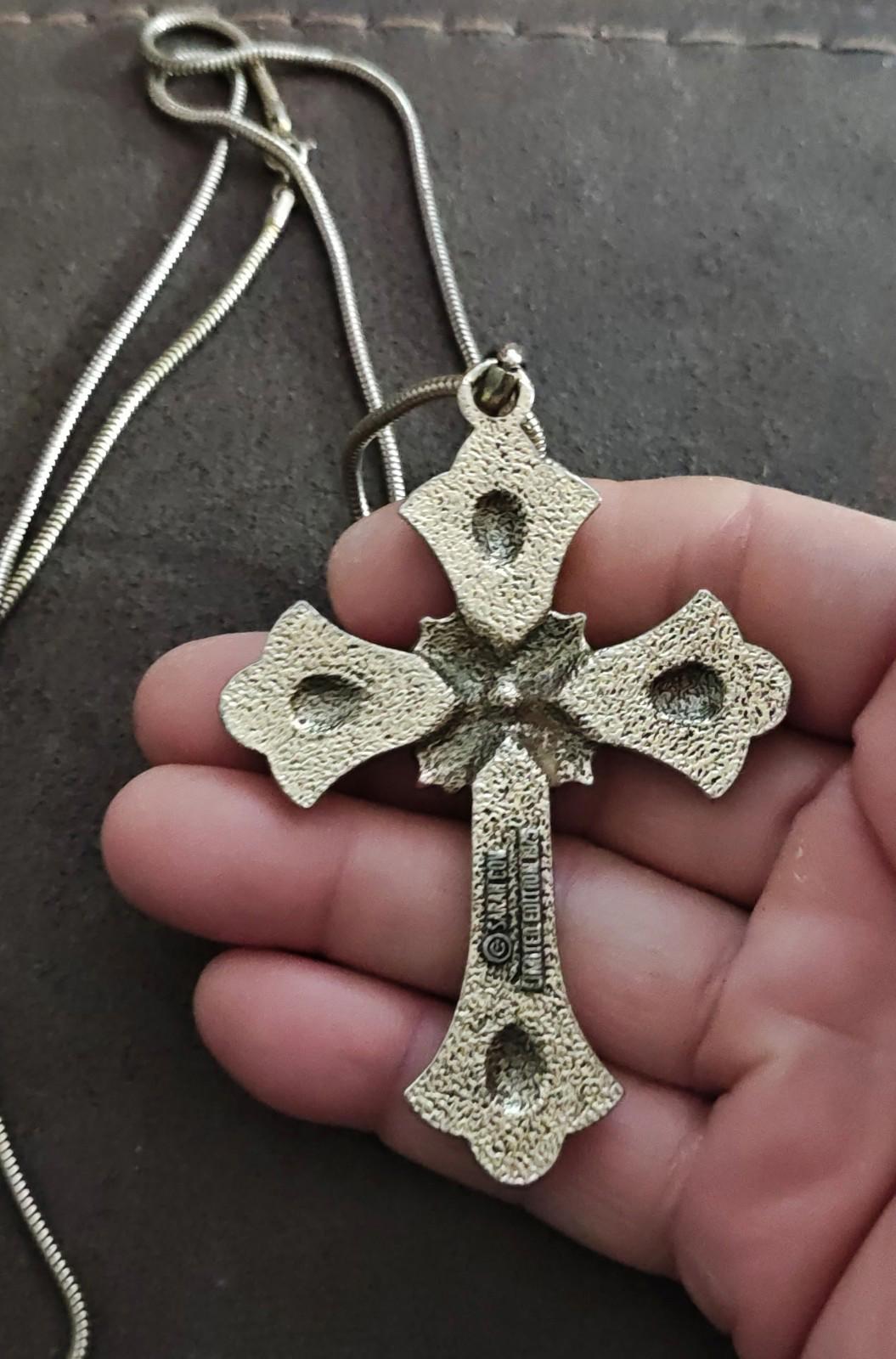 Sarah Coventry 1975 Limited Edition "Peace" Cross Pendant Necklace