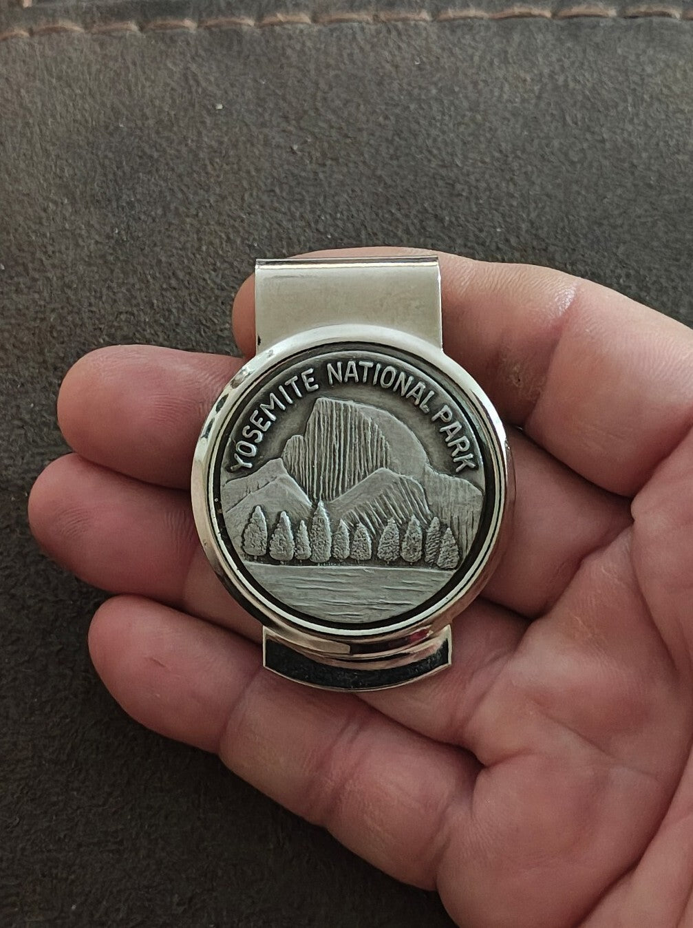 Yosemite National Park Souvenir Pewter & Silver Tone Money Clip