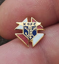 1980s Knights of Columbus On Official K of C Shield Emblem Gold Tone Enamel Pin