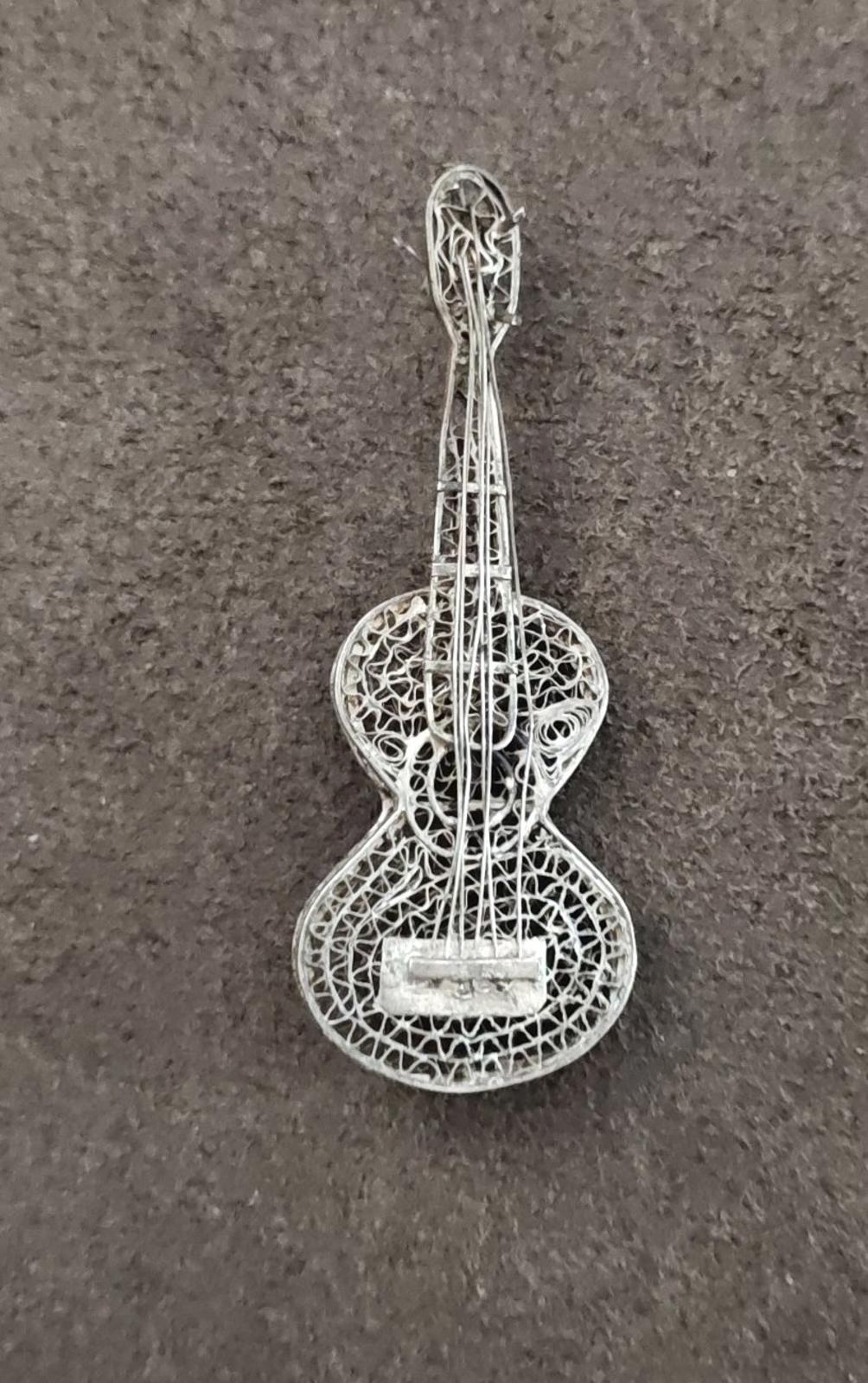 1960s Mexican Sterling Silver Filigree Ornate Brooch