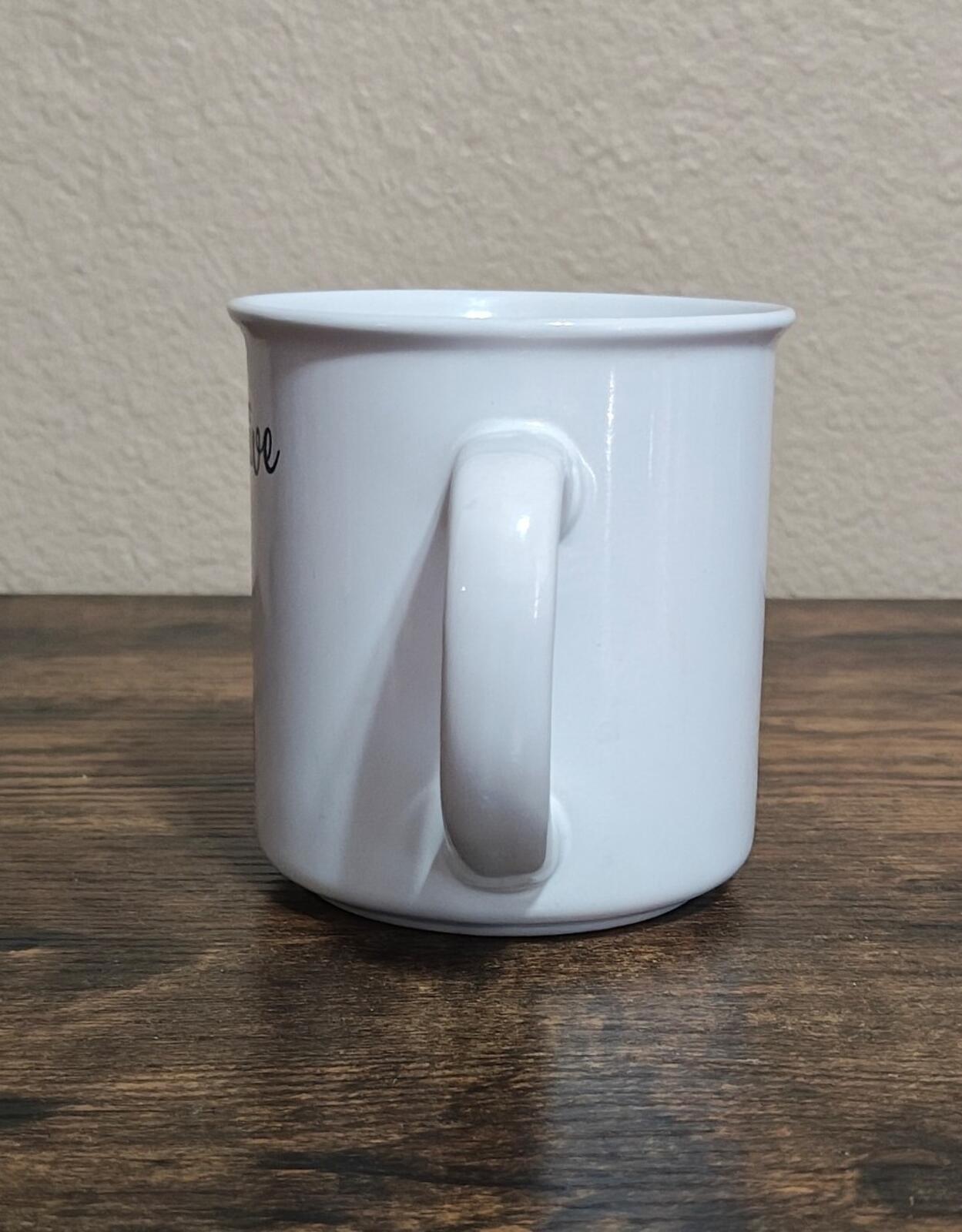 Stay Pawsitive Ceramic white & Pink Cat Mug