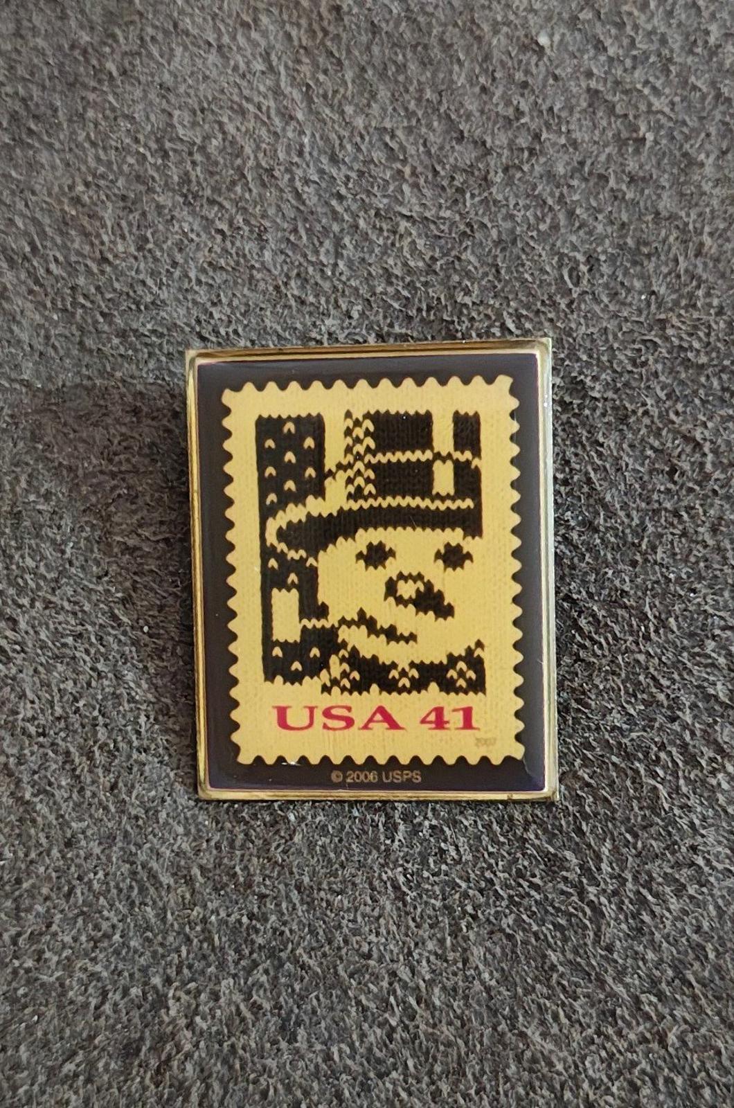 2006 USPS Holiday Knits Frosty The Snowman Gold Tone Pin