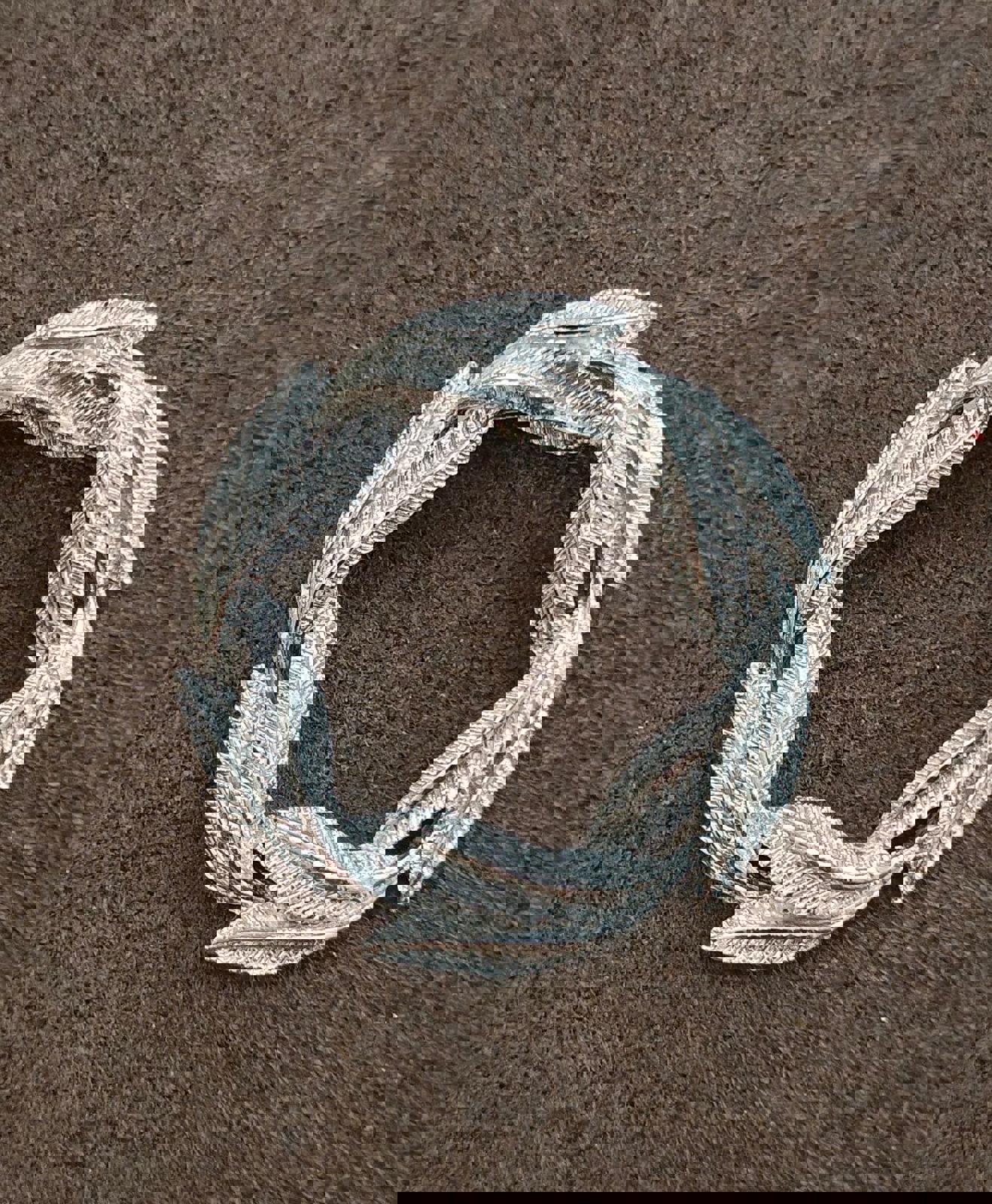 1960's Signed Gerry's Silver Tone Textured Circle Leaf Pin Brooch