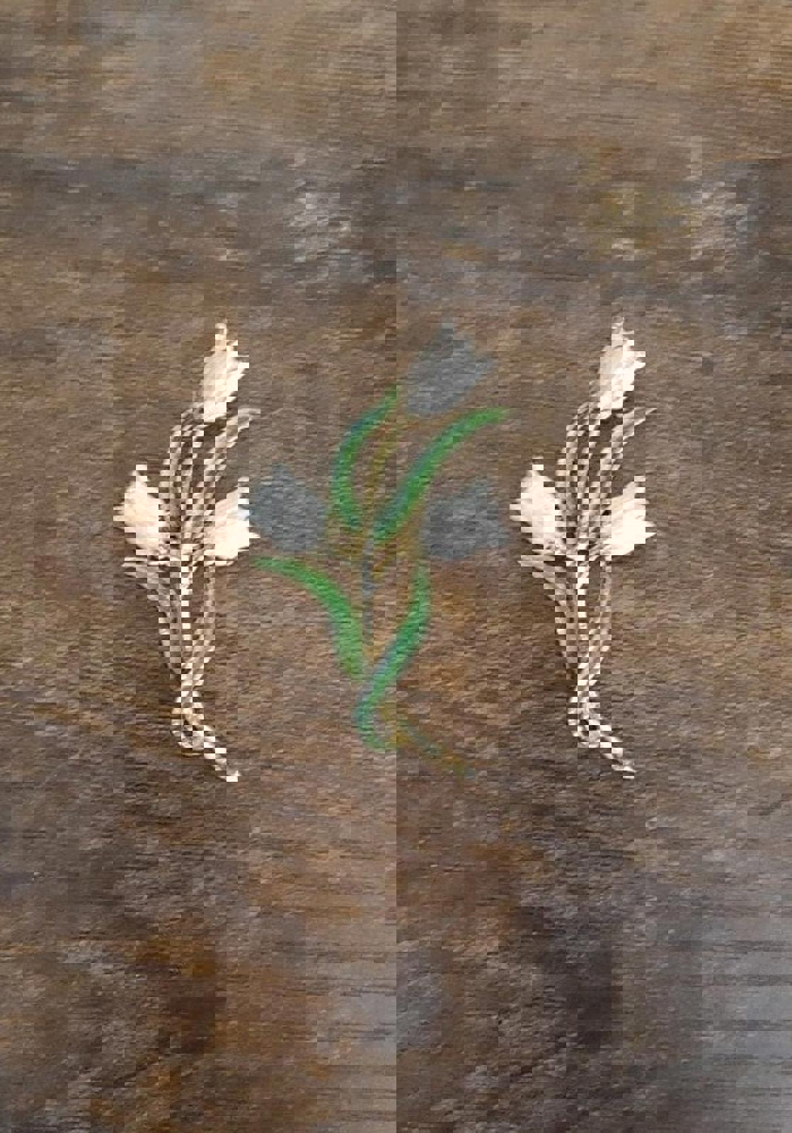 1950's White Three Tulips Enamel Brooch Signed Gerry's