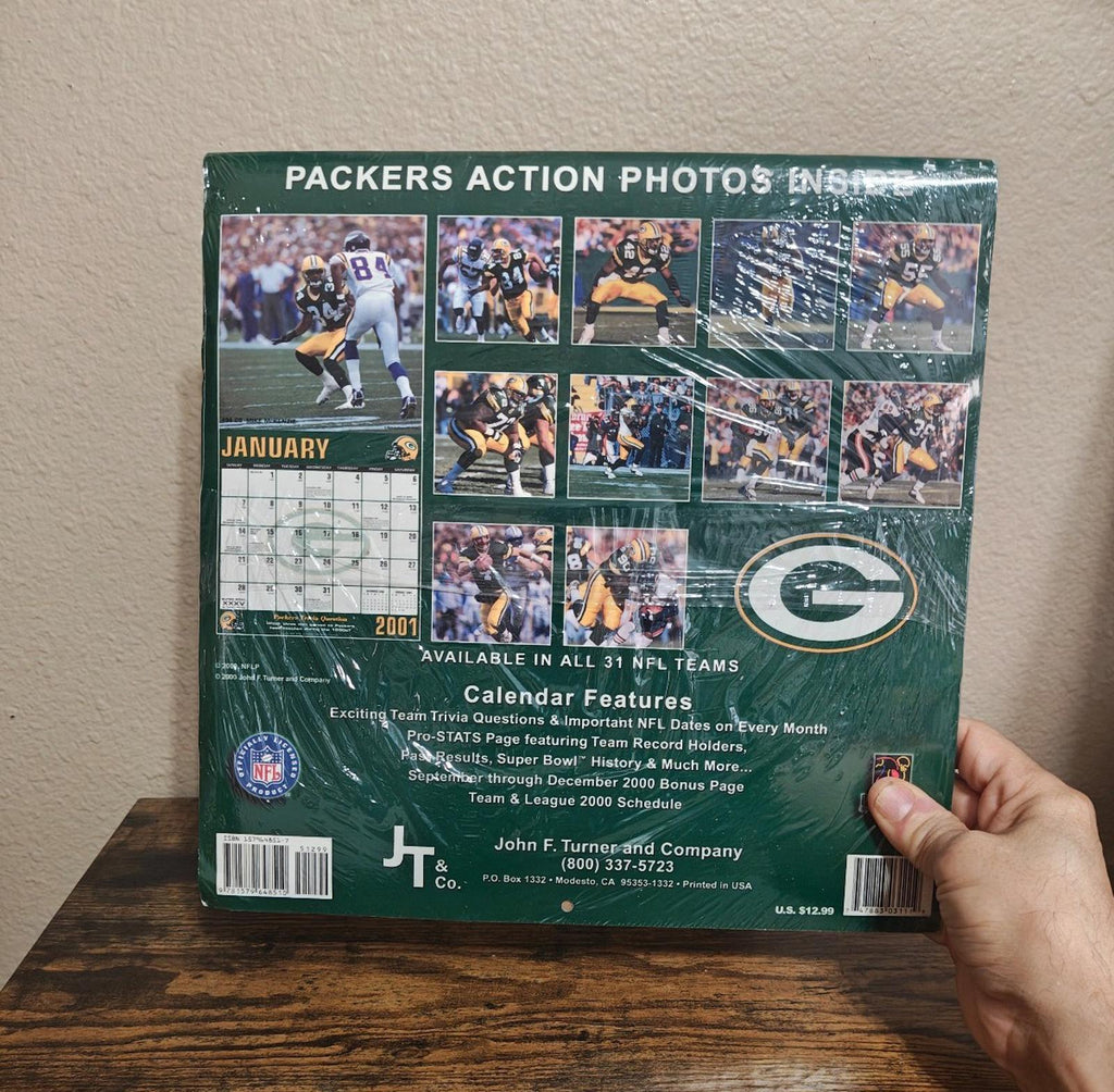 2001 Green Bay Packers 2001 Team Calendar New Sealed