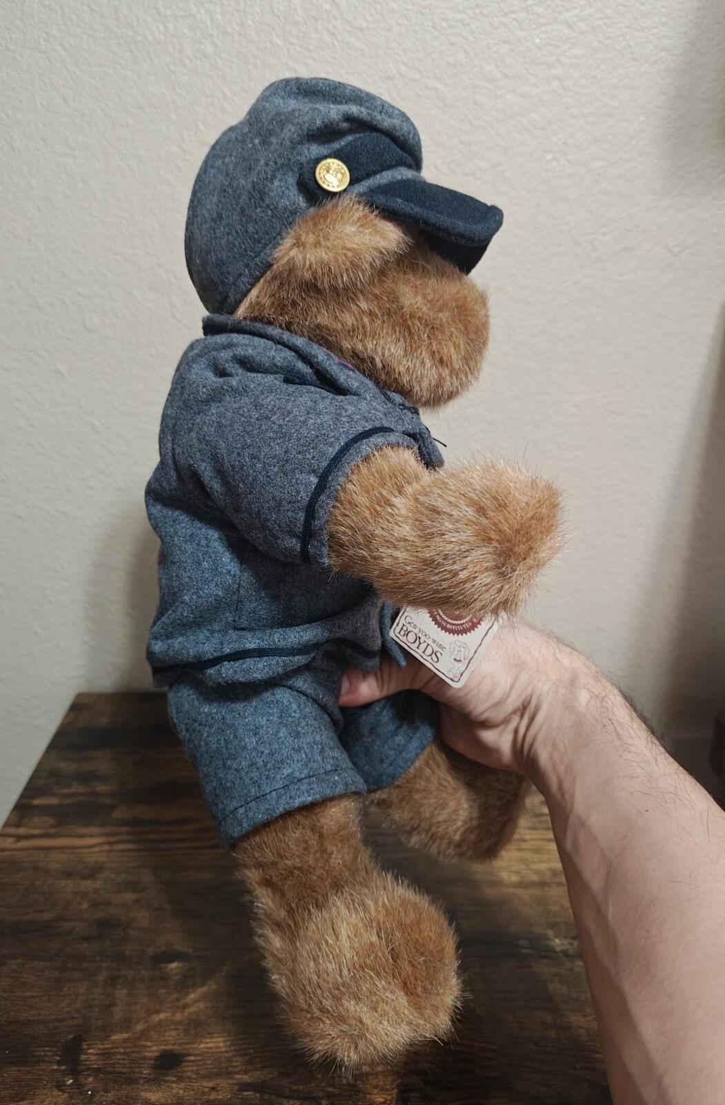 Early 2000s Rare Retired Boyds Bears Civil War Collection "Dixon" Bear Plush