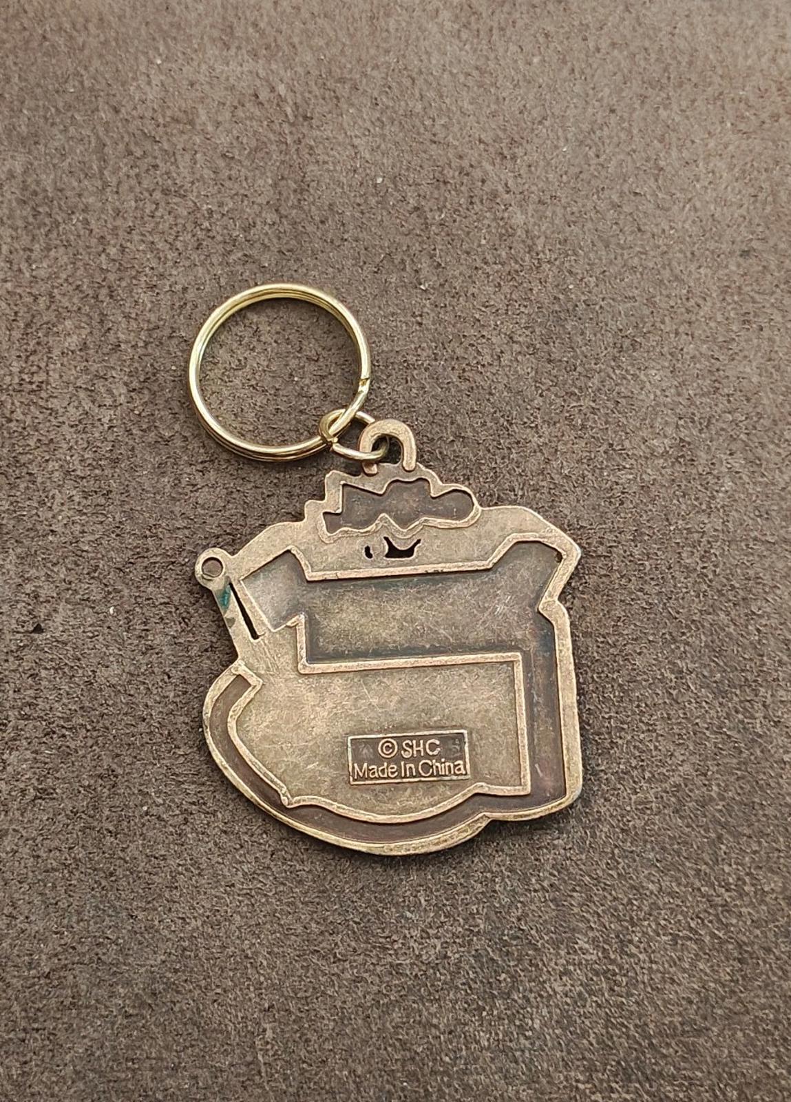 1990s Vintage Bally's Las Vegas Hotel and Casino Brass Slot Machine Keychain