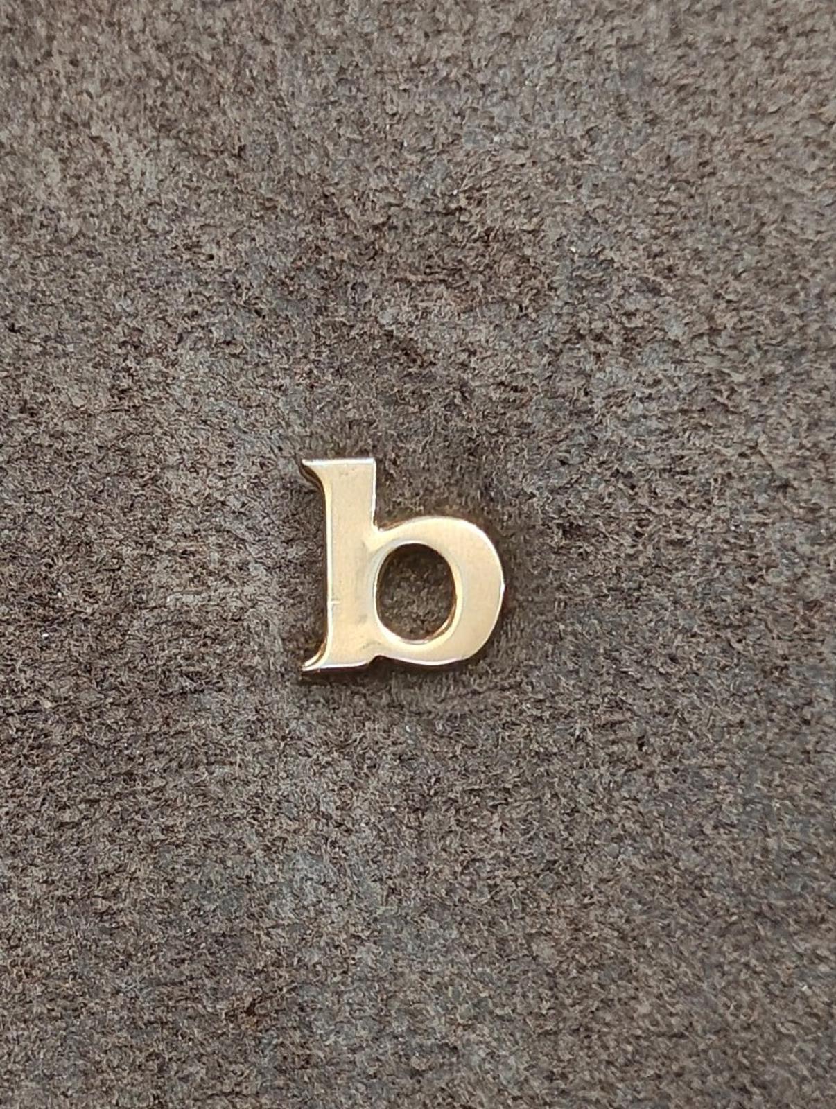1980s Gold Tone Monogram Initial Letter B Pin