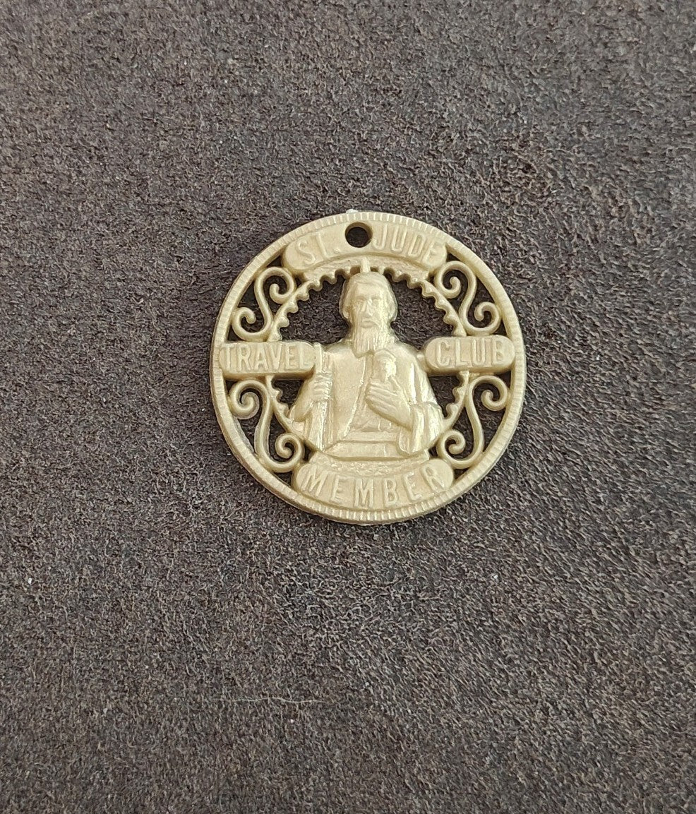 1970s Gold Colored Plastic St. Jude Travel Club Member Medallion